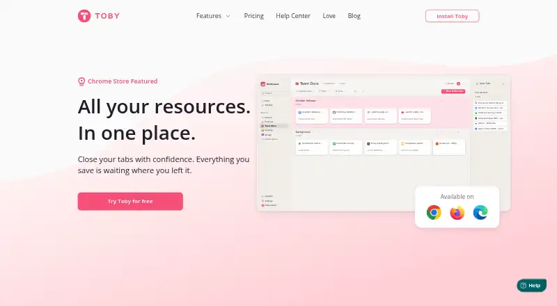 The Toby homepage