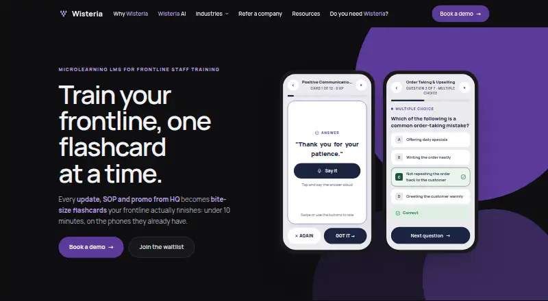 The Wisteria homepage