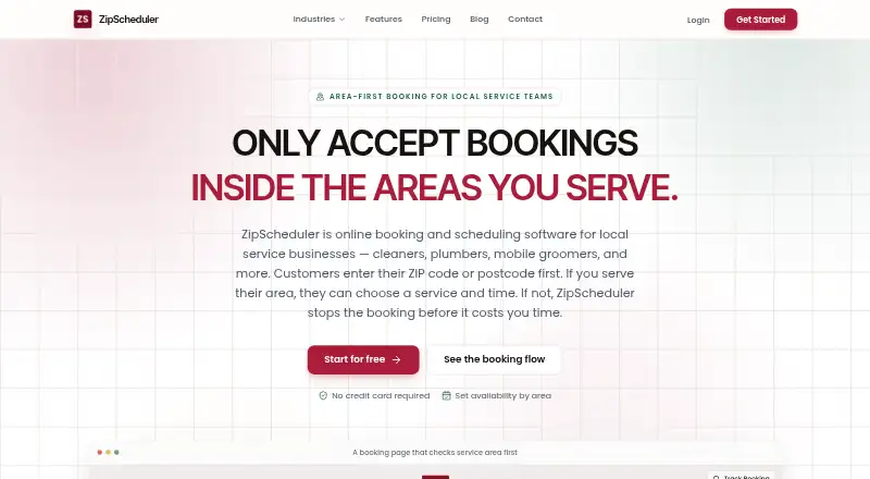 The ZipScheduler homepage