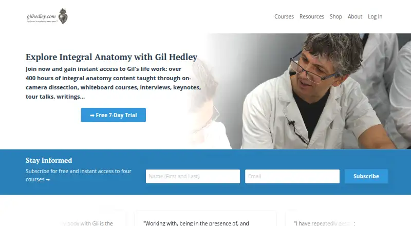 The Gil Hedley Integral Anatomy homepage