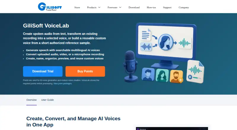 The GiliSoft VoiceLab homepage