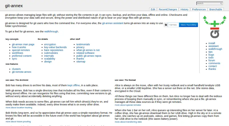 The git-annex homepage