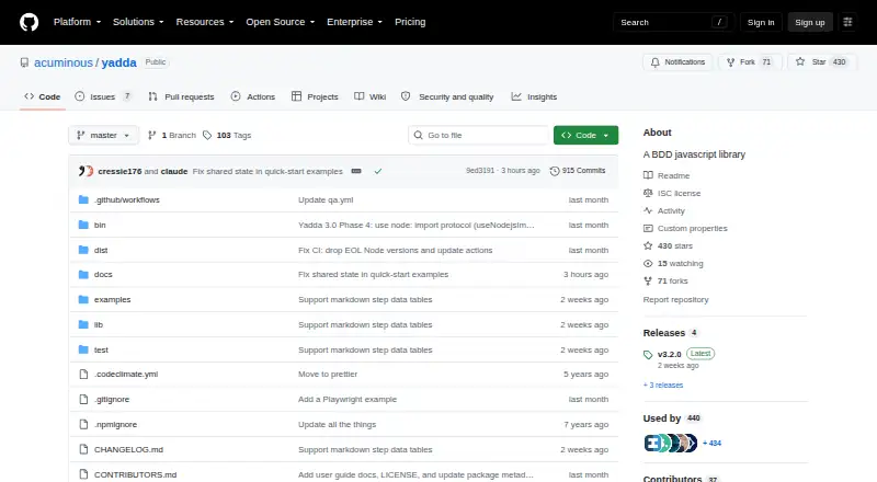 The Yadda homepage