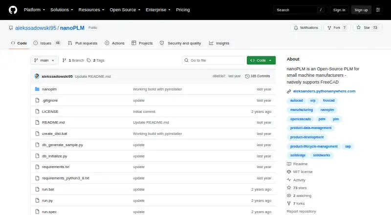 The nanoPLM homepage