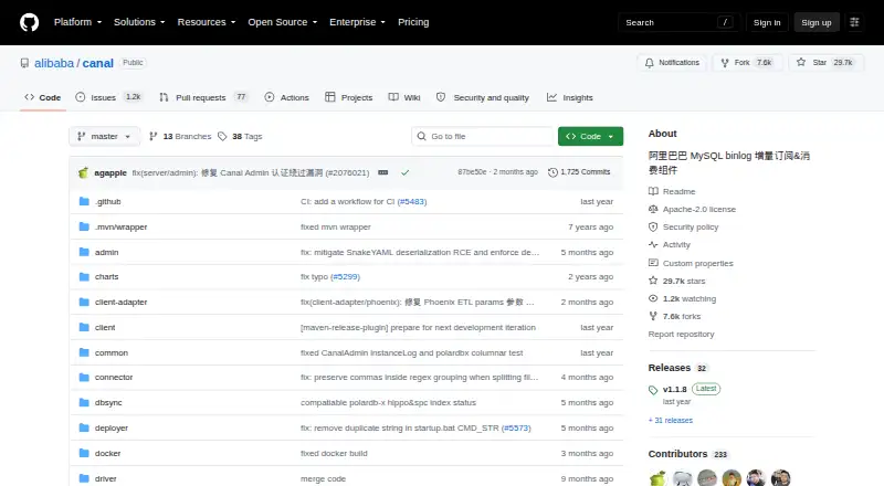 The Canal homepage