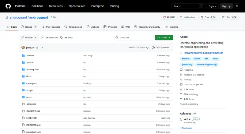 The Androguard homepage