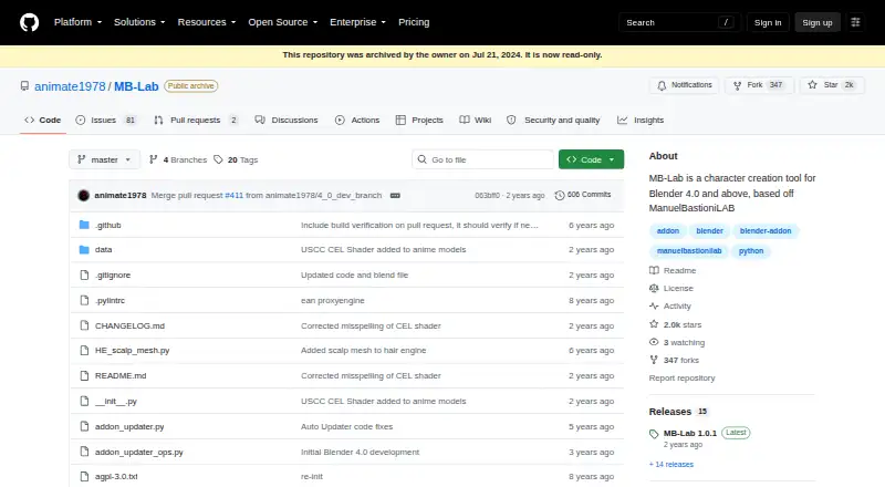 The MB-Lab homepage