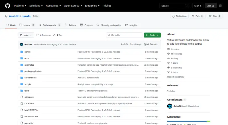 The camfx homepage
