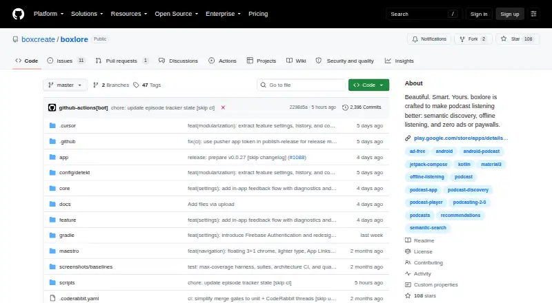 The boxlore homepage