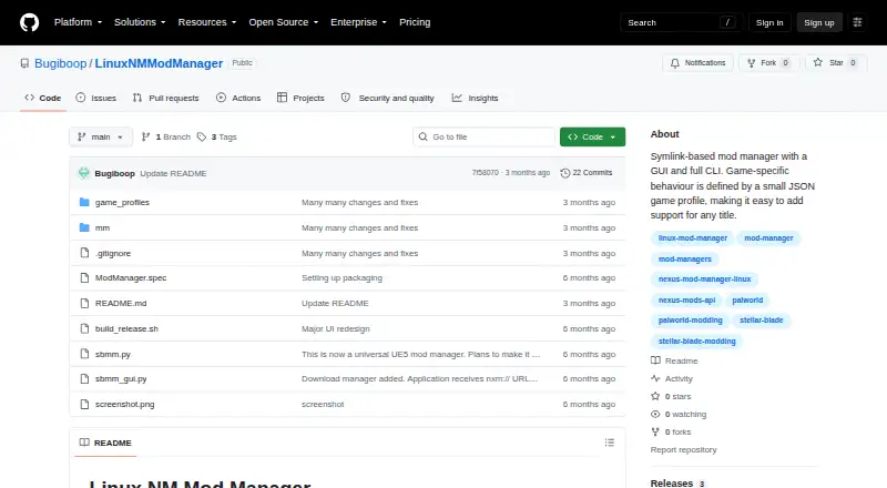 The Linux NM Mod Manager homepage