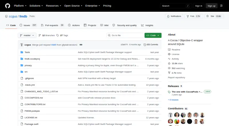 The FMDB homepage