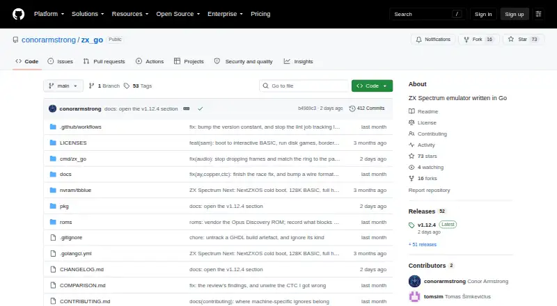 The zx_go homepage