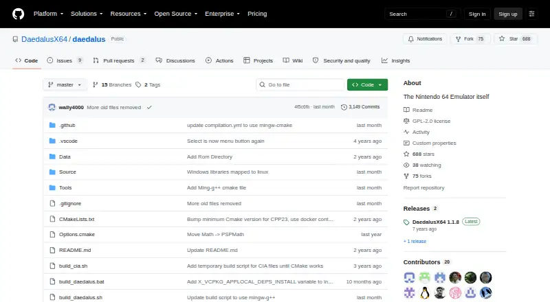 The DaedalusX64 homepage