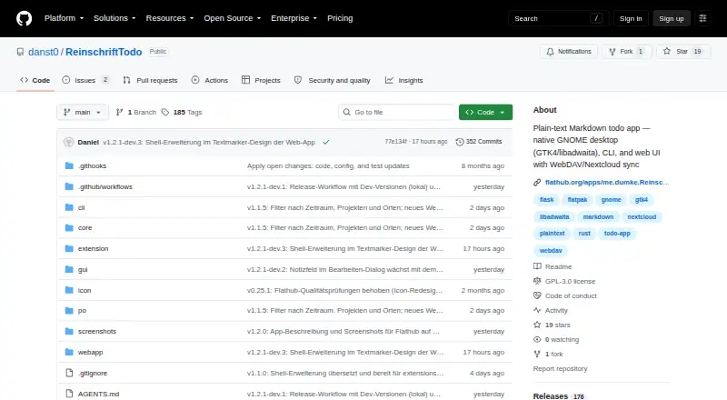 The Reinschrift homepage