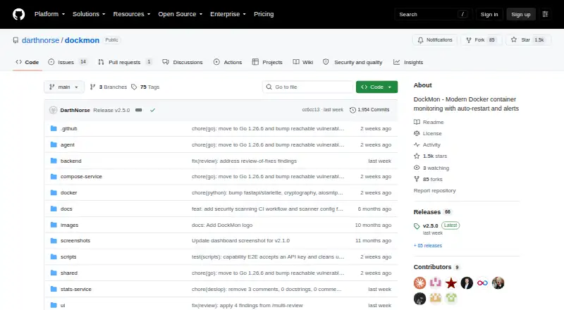 The DockMon homepage