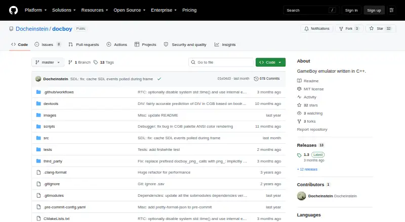 The DocBoy homepage