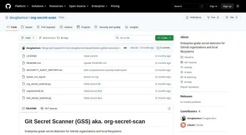 The Git Secret Scanner homepage