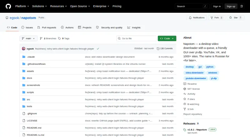The Napotom homepage