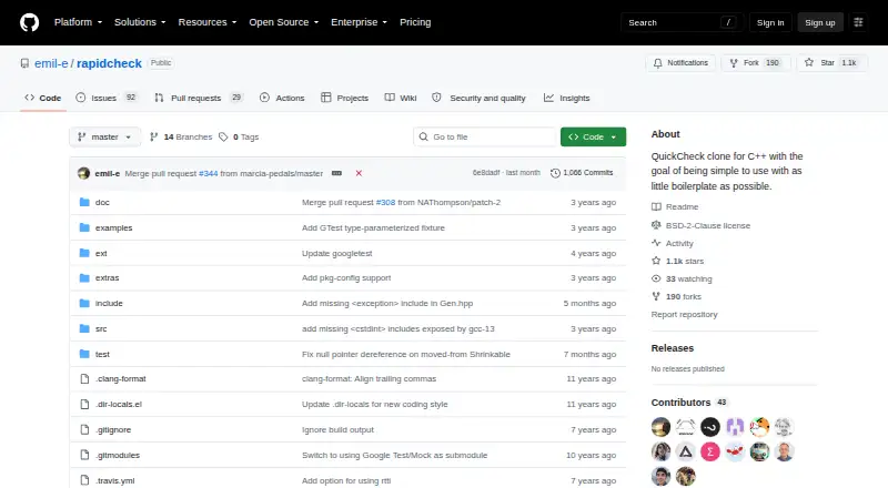 The RapidCheck homepage