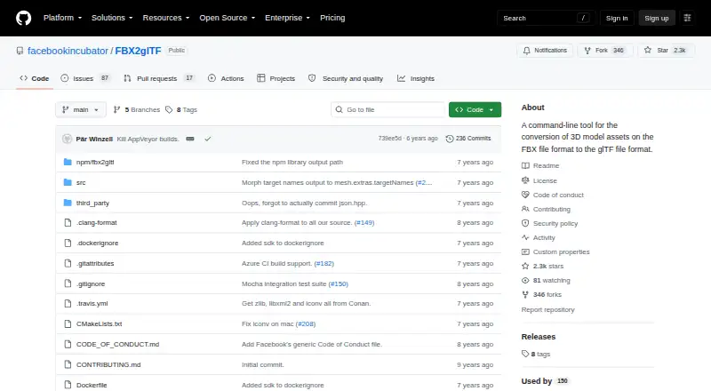 The FBX2glTF homepage