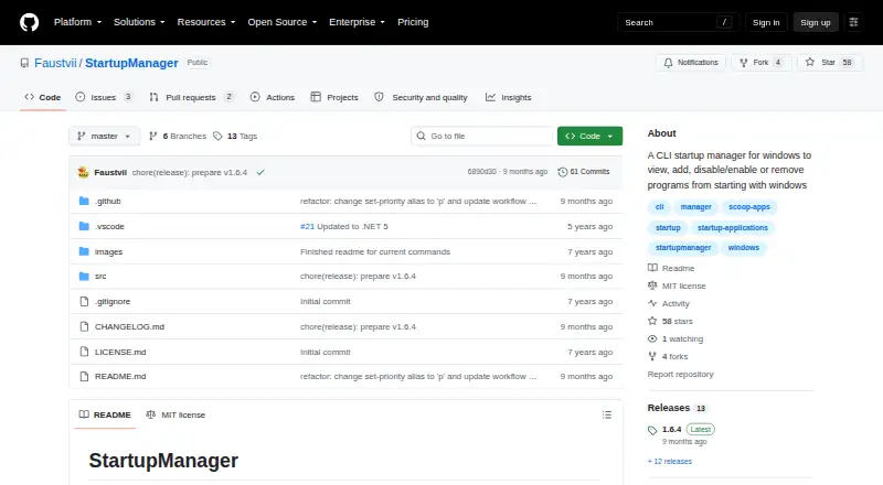 The StartupManager homepage