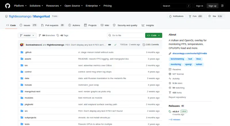 The MangoHud homepage