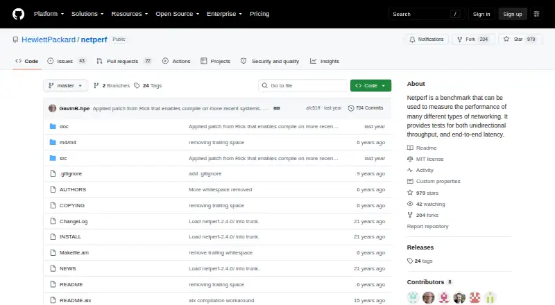 The Netperf homepage