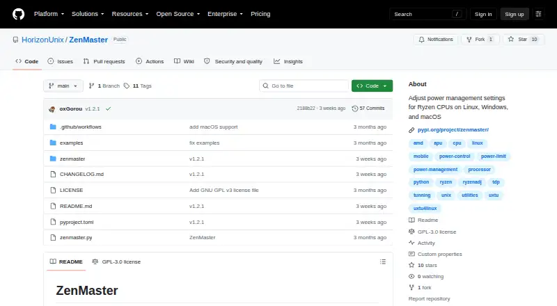 The ZenMaster homepage