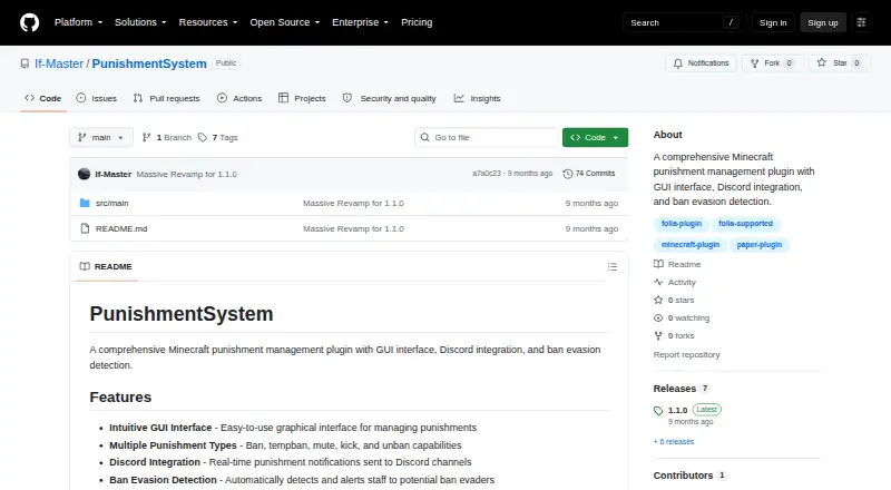 The PunishmentSystem homepage