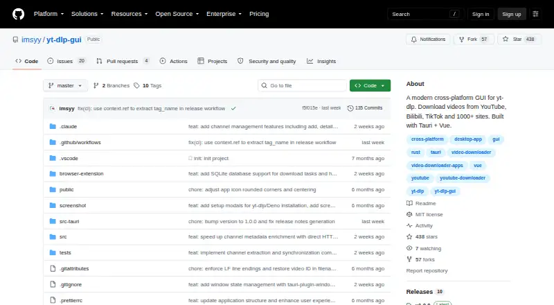 The YDL GUI homepage