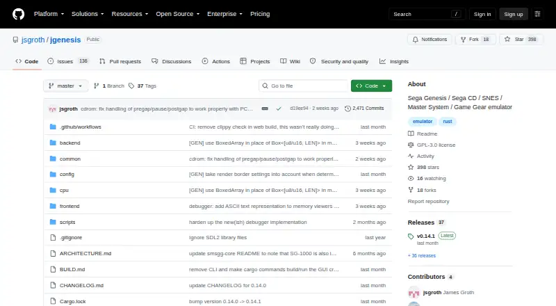 The jgenesis homepage