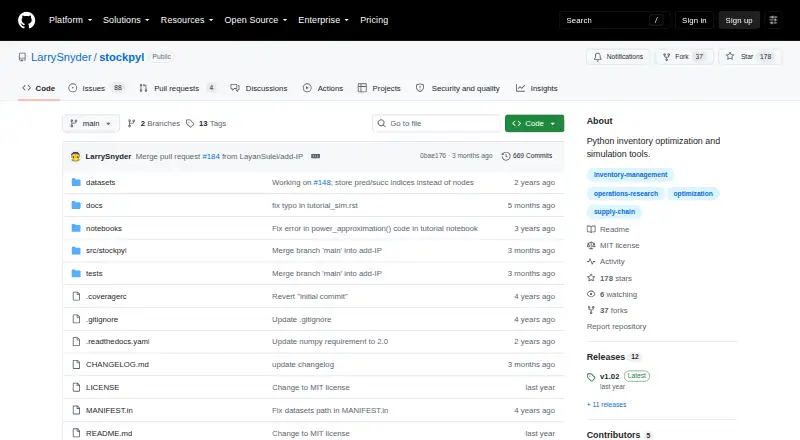 The Stockpyl homepage