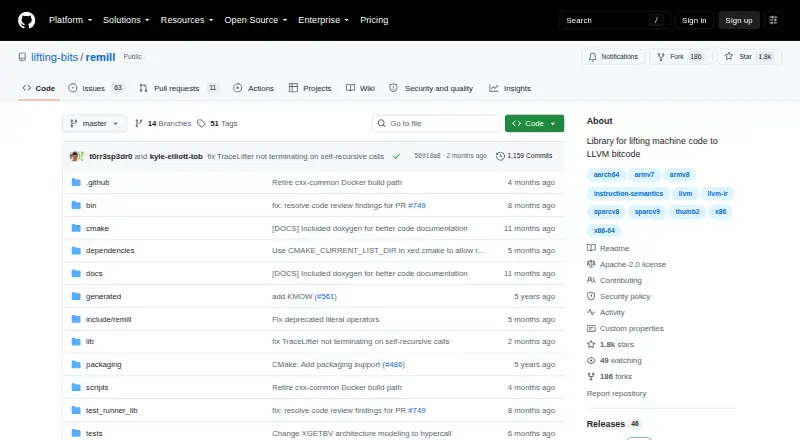 The Remill homepage
