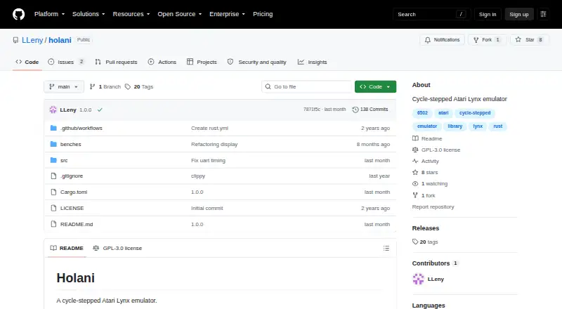 The Holani homepage