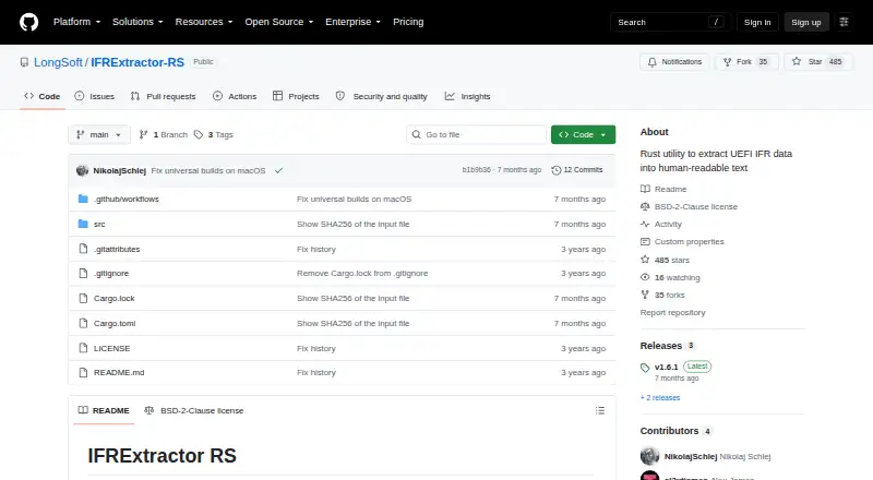 The IFRExtractor-RS homepage