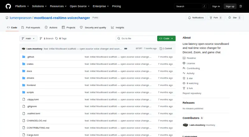 The Mootboard homepage