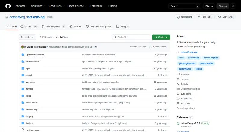 The netsniff-ng homepage