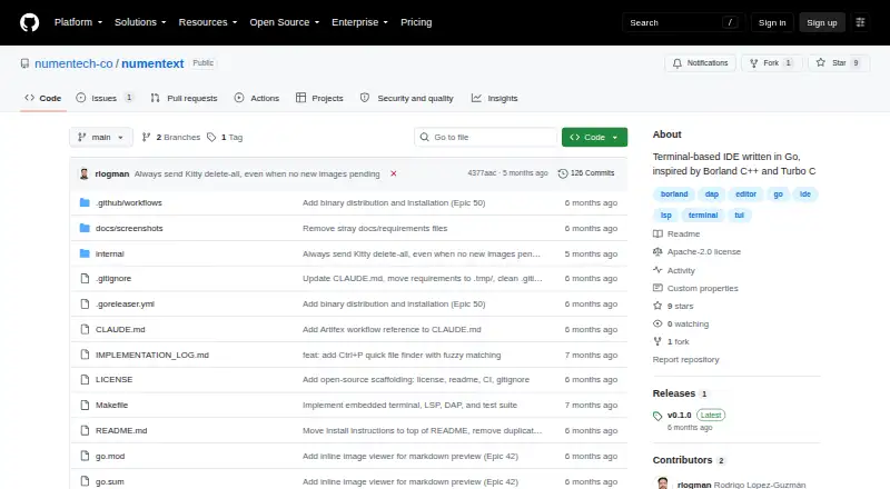 The NumenText homepage