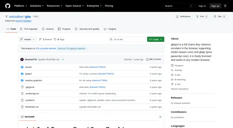 The gbajs3 homepage