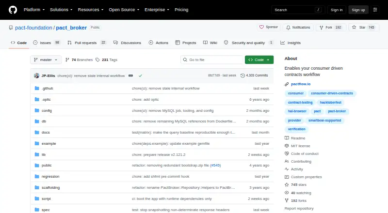 The Pact Broker homepage