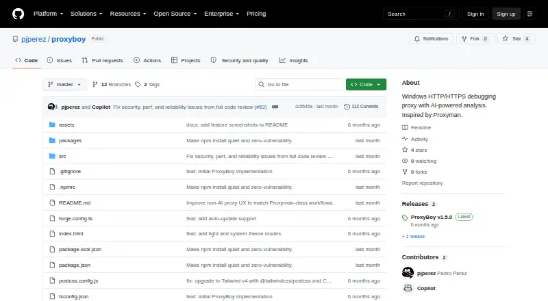 The ProxyBoy homepage