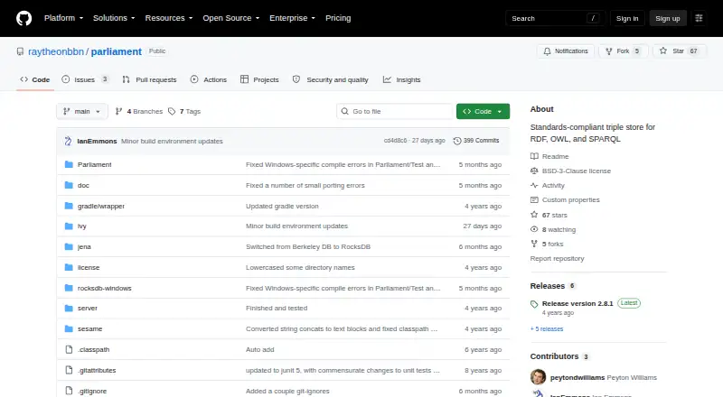 The Parliament homepage