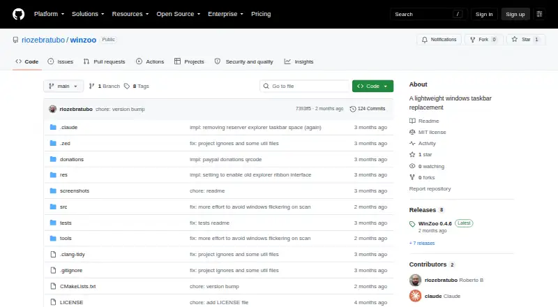 The Winzoo homepage