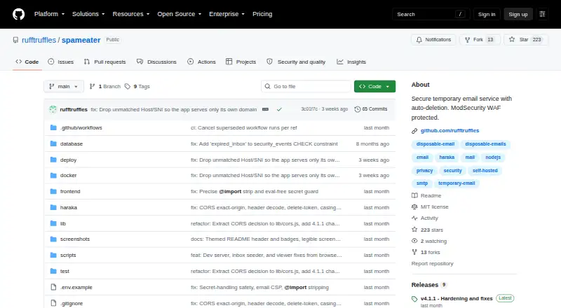 The SpamEater homepage