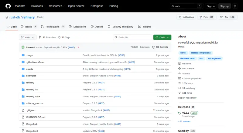The Refinery homepage