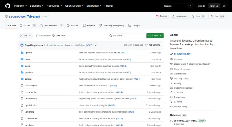 The Trivalent homepage