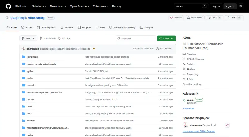 The ViceSharp homepage