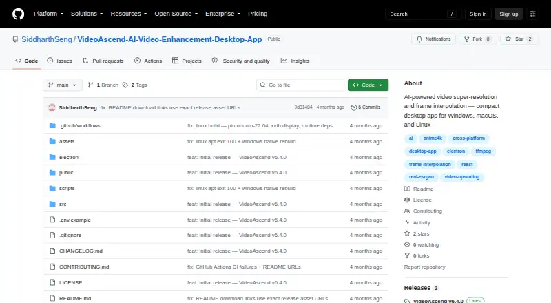 The VideoAscend homepage
