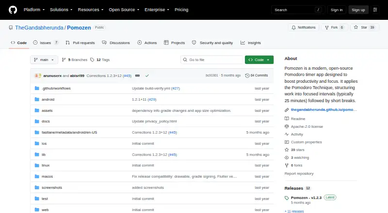 The Pomozen homepage
