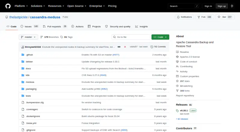 The Medusa homepage